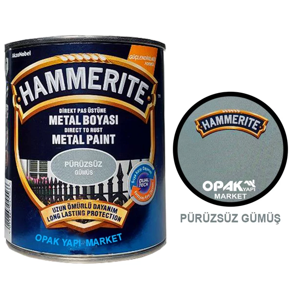 Marshall Hammerite Düz Gümüş 2.5 Lt (3,5 Kg) - 1