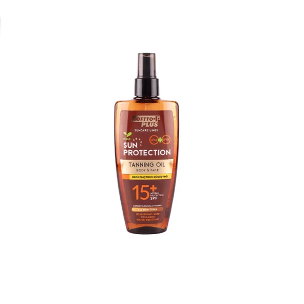 Softto Plus 15 Spf Bronzlaştırıcı Güneş Yağı Yüz ve Vücut 200ml