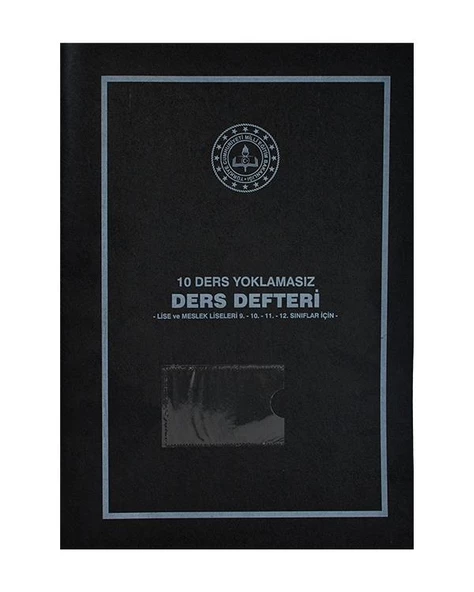 Gülpaş 10 Ders Yoklamasız Ders Defteri Siyah Plastik Kapak