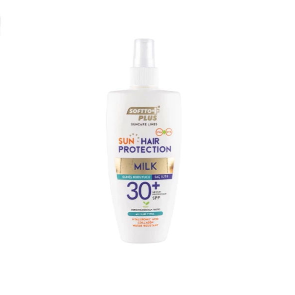 Softto Plus 30 spf güneş koruyuculu saç sütü UVA&UVB 200 ml