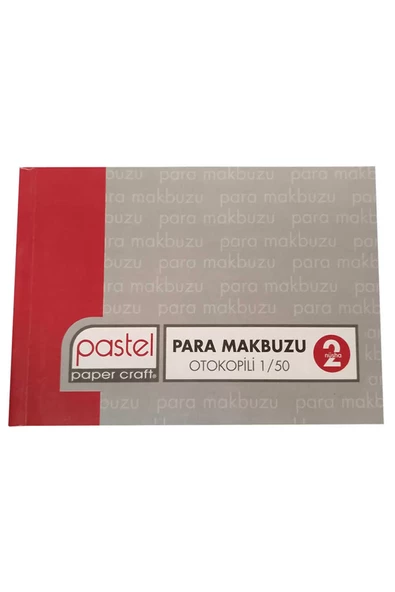 Pastel Para Makbuzu Cep Boy 2 Nüsha Otokopili 1/50 12'li