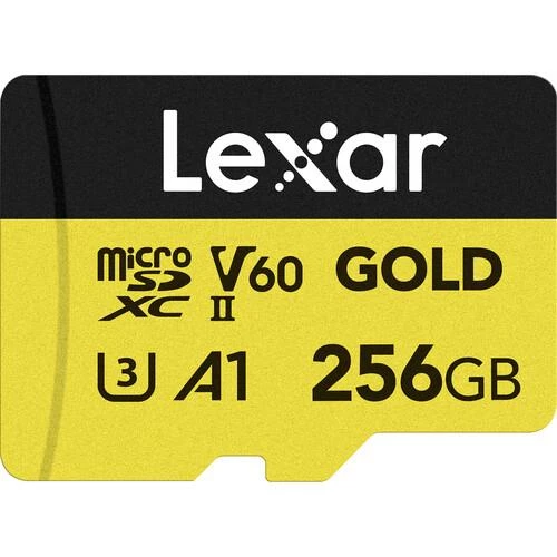 Lexar 256GB Professional GOLD V60 280mb UHS-II Micro Sd Hafıza Kartı