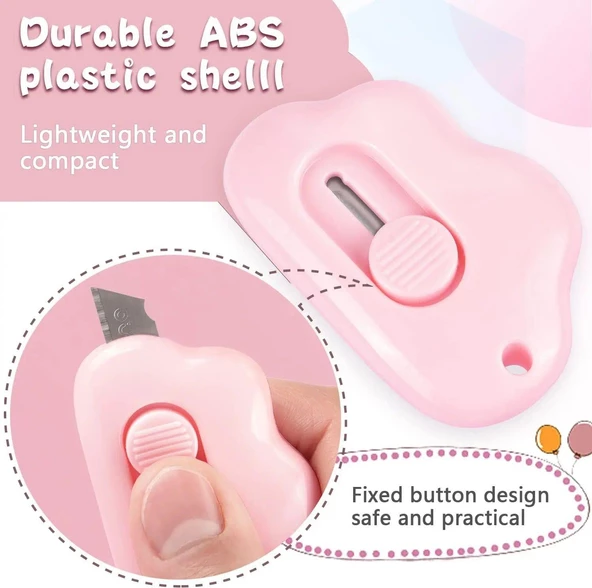 SRTfootcare 3 Ü BİR ARADA Taşınabilir Sevimli Bulut Şeklinde Falçata - Maket Bıçağı - 5