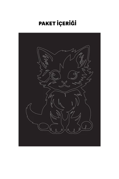 Kedi Araç Sticker 21x29 cm, Oto Sticker, Araba Sticker - 3