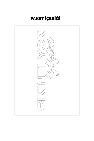Beyaz Sıkıntı Yok İyiyim Araç Sticker 21x29 cm, Oto Sticker, Araba Sticker - 3