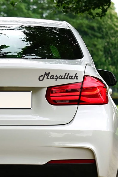 Maşallah Yazılı Araç Sticker 21x29 cm, Oto Sticker, Araba Sticker