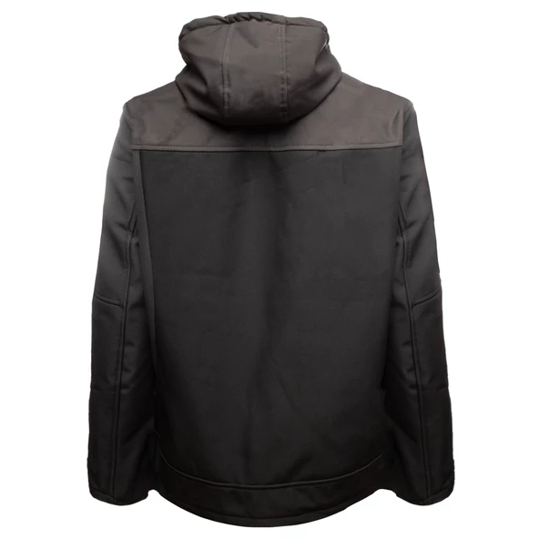 Softshell Kapşonlu Parçalı Mont - 11