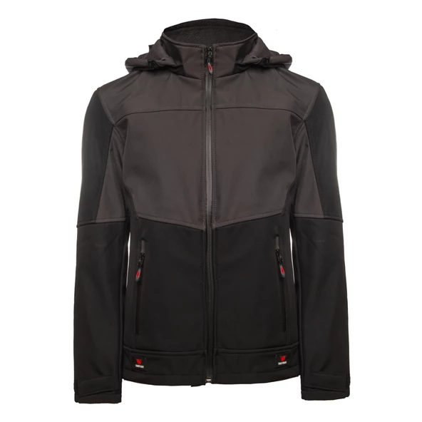 Softshell Kapşonlu Parçalı Mont - 9