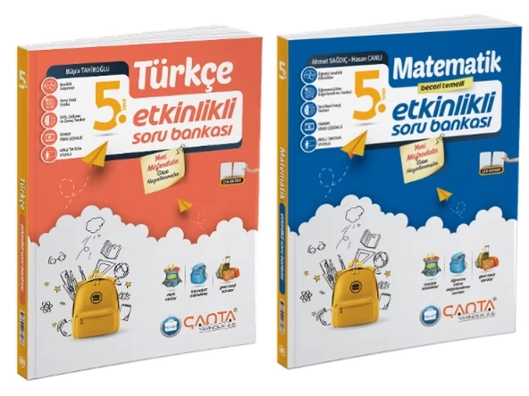 ÇANTA YAYINLARI 5. Sınıf Türkçe + Matematik Etkinlikli Kazanım Sıralı Soru Bankası