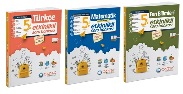 ÇANTA YAYINLARI 5. Sınıf Türkçe + Matematik + Fen Bilimleri Etkinlikli Kazanım Sıralı Soru Bankası ürün görseli 1
