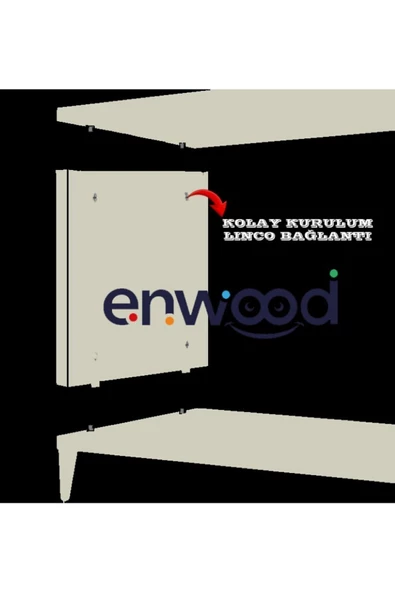Enwood Capella Kumtaşı Rengi Mdf 4 Kapaklı Ahşap Ayaklı 160 Cm Tv Ünitesi - 4