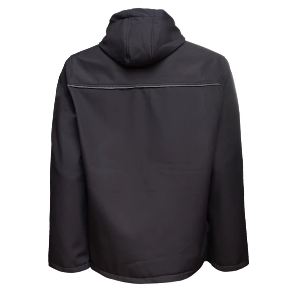 Softshell Kapşonlu Mont - 4