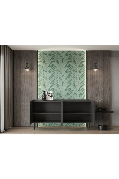 Enwood Capella Siyah Mdf 4 Kapaklı Raflı 140 Lık Konsol - 4