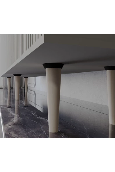 Enwood TV ÜNİTESİ AHŞAP AYAK 19 CM DOĞAL AHŞAP BOYASIZ