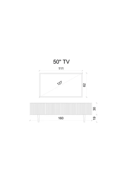 Enwood Capella Kumtaşı Rengi Mdf 4 Kapaklı Ahşap Ayaklı 160 Cm Tv Ünitesi - 5