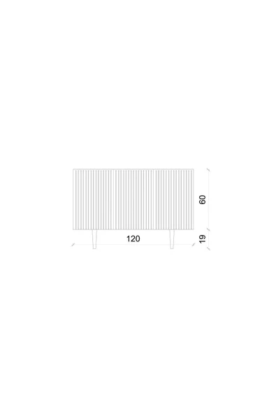 Enwood Capella Kum Taşı Rengi Mdf 3 Kapaklı Raflı 120 Lık Konsol - 5
