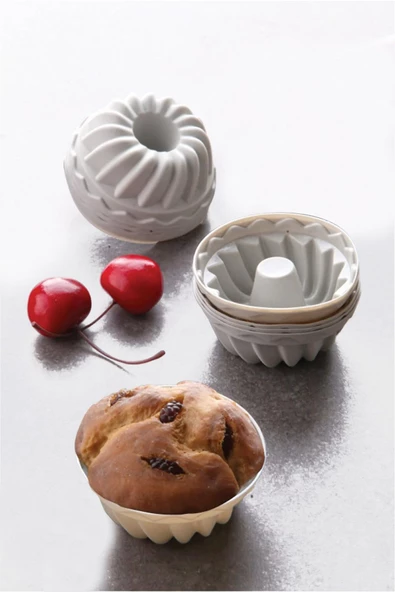 GRİMOR Life 6 Lı Yıkanabilir Mini Kek Muffin Pişirme Kalıbı, Silikon Muffin, Cupcake Kalıbı Karma Renk - 6