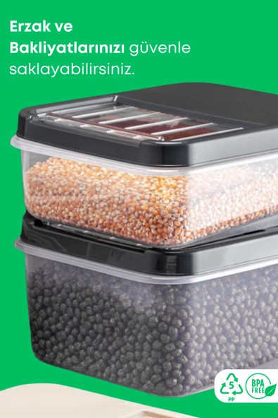 GRİMOR Life 2'li Mega Boy Sürgülü Kayar Kapaklı Tablet Deterjan Saklama Kutusu-Çok Amaçlı Saklama Kabı 10 Lt. - Resim 4