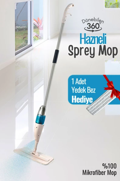 GRİMOR Life Deterjan Ve Su Hazneli Sprey Mop Paspas Temizlik Seti- 1 Adet Yedek Bez Hediyeli