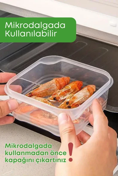 GRİMOR Life 7 Li Sızdırmaz Buzdolabı İçi Düzenleyici Buzluk Derin Dondurucu Saklama Kabı- Et Kıyma Et Suyu - 5