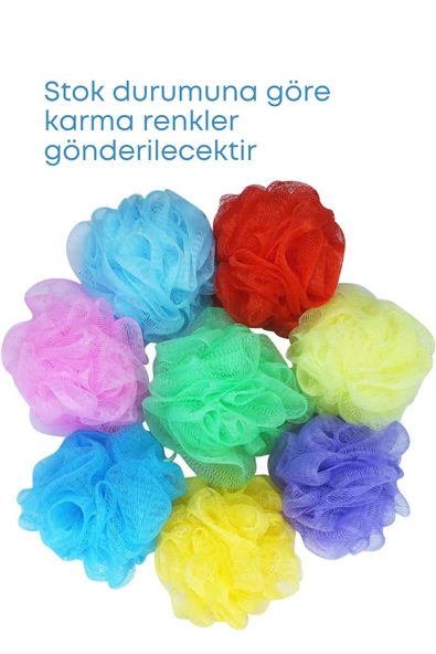 GRİMOR Life 6 Adet Renkli Banyo Lifi Seti Banyo Kesesi - 2