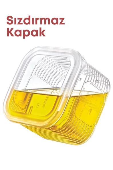 GRİMOR Life 7 Parça Sızdırmaz Buzdolabı Içi Düzenleyici Saklama Kabı- Kahvaltılık Çerezlik Beslenme Kabı - 2