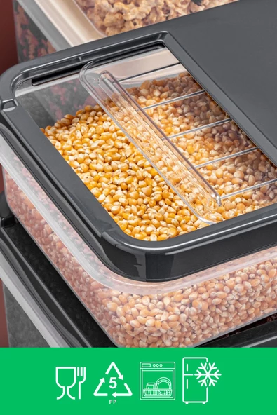 GRİMOR Life 2'li Mega Boy Sürgülü Kayar Kapaklı Tablet Deterjan Saklama Kutusu-Çok Amaçlı Saklama Kabı 10 Lt. - Resim 5