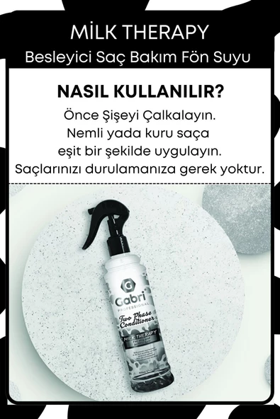 GRİMOR Life Milk Therapy Çift Fazlı Saç Bakım Fön Suyu Saç Spreyi 400 ml - Saç Dökülmesi Önleyici Koruyucu Etki - 3