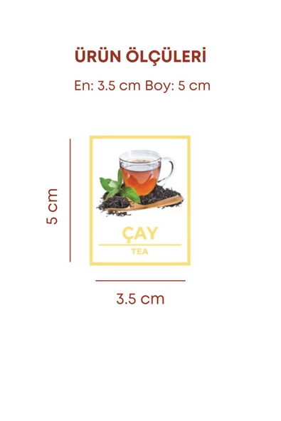 GRİMOR Life 46 Lı Renkli Resimli Varak Yaldızlı Suya Dayanıklı Baharat Erzak Bakliyat Etiketi Sticker - 5