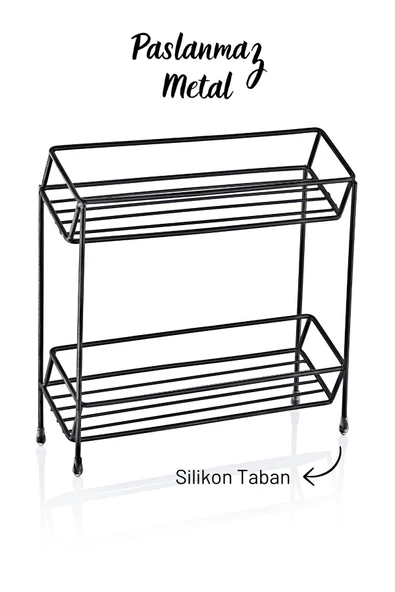 GRİMOR Life Metal Standlı Scarlet 8'li Kendinden Kaşıklı Cam Baharatlık Seti 300 ml Etiket Hediyeli - 2