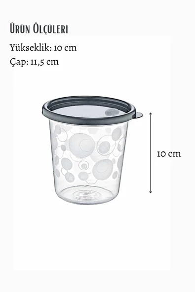 GRİMOR Life 3x500 ml Sızdırmaz Hava Almaz Kapaklı Yuvarlak Erzak Saklama Kabı-derin Dondurucu Ve Mikrodalga - 3