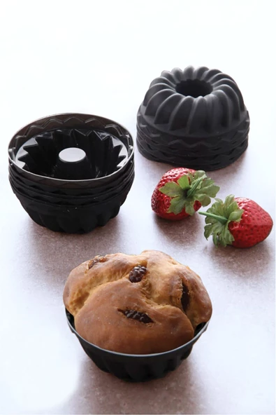 GRİMOR Life 12 Li Yıkanabilir Mini Kek Muffin Pişirme Kalıbı, Silikon Muffin, Cupcake Kalıbı Karma Renk - 7