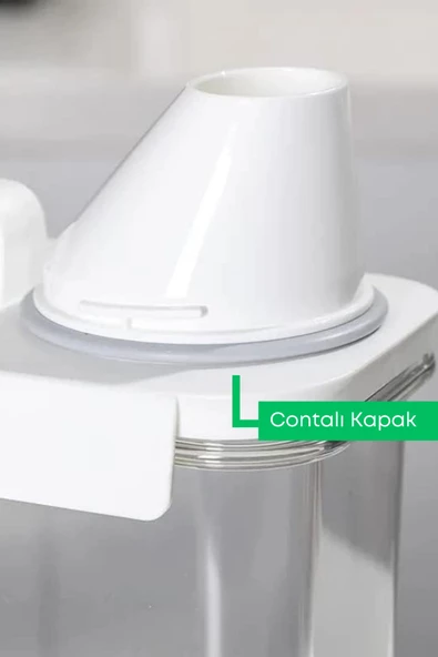 GRİMOR Life 1 Adet Sızdırmaz Depolama Erzak Bakliyat Deterjan Saklama Kabı- Ölçekli Saklama Kutusu 1100 ml - 7