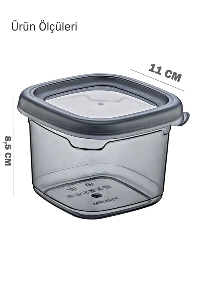 GRİMOR Life 12 Adet Sızdırmaz Etiketli Baharatlık Bakliyat Saklama Kabı 550 ml -derin Dondurucu Ve Mikrodalga - 3