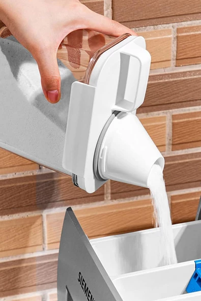 GRİMOR Life 2 Li Sızdırmaz Depolama Sıvı Toz Deterjan Erzak Saklama Kutusu- Ölçekli Kap 1100 ML 1800 ML - 4