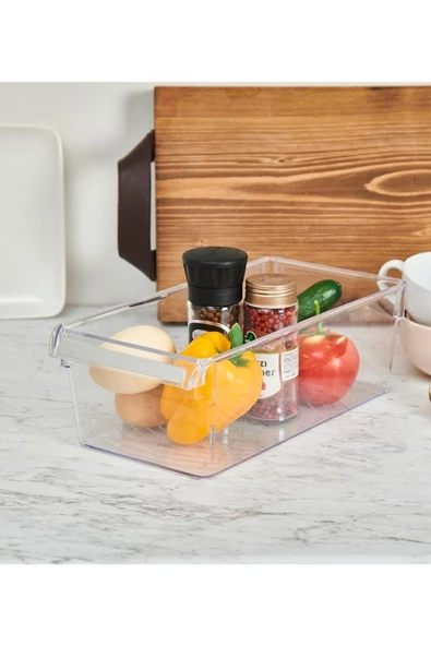 Prima Nova Buzdolabı Içi Organizer Dolap Içi Düzenleyici Raf 325*205*100 Mm Şeffaf ürün görseli 1