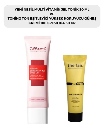 the fair. Multi Vitamin Jel Tonik 30 ml ve  Cell Fusion C Toning Güneş Kremi 50 ml