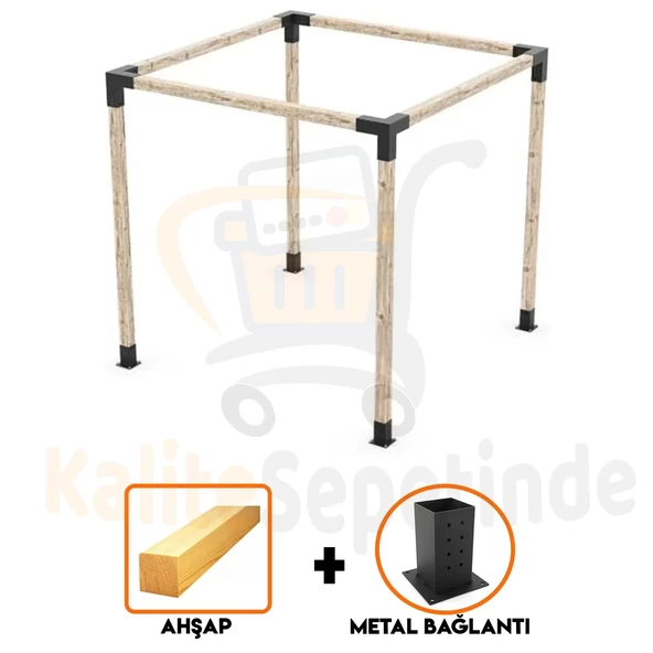 KAMELYA TİP PERGOLA SETİ 10X10 KOMPLE SET