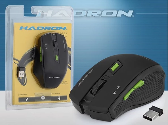 Mouse Kablosuz 2.4 Ghz Hadron HDX3404 Siyah