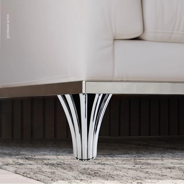 Mobilya Kanepe Koltuk Konsol Tv Ünitesi Baza Ayağı Orta Sehpası Ayak Ayakları 12 cm Krom - Resim 9