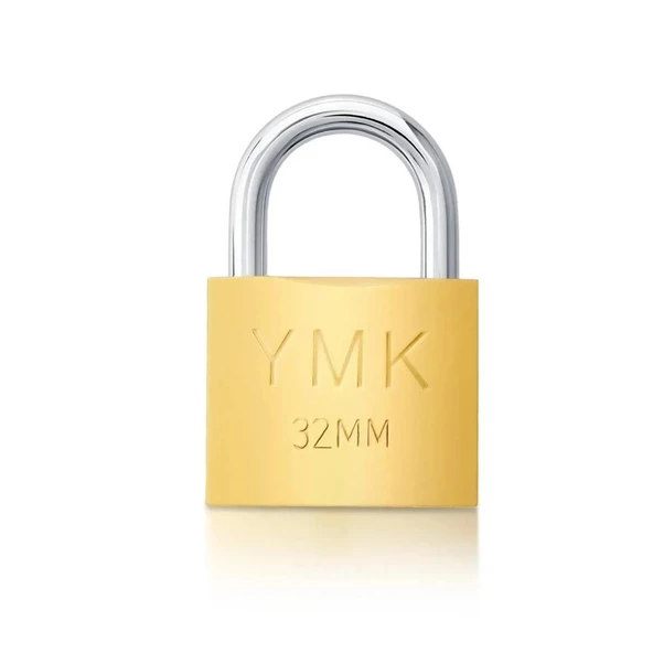 Ymk Asma Kilit Sarı Kısa 32 mm YMK-1232B - 2