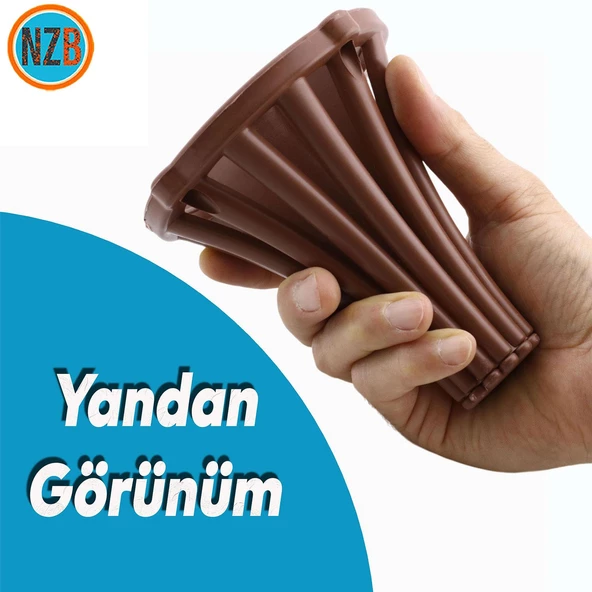 Mobilya Kanepe Koltuk Konsol Tv Ünitesi Baza Ayağı Orta Sehpası Ayak Ayakları 12 cm Kahve - Resim 5