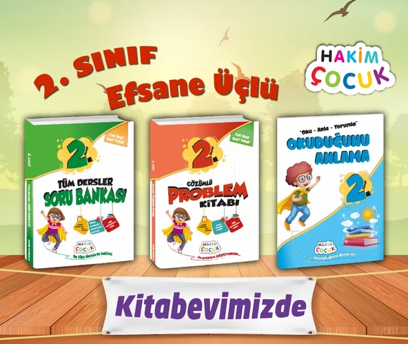 2.Sınıf Tüm Dersler Soru Bankası+Çözümlü Problem Kitabı+Okuduğunu Anlama