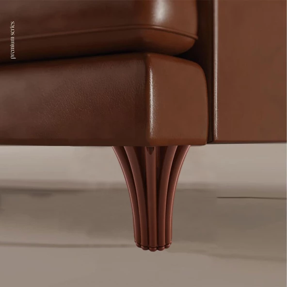 Mobilya Kanepe Koltuk Konsol Tv Ünitesi Baza Ayağı Orta Sehpası Ayak Ayakları 12 cm Kahve - Resim 4