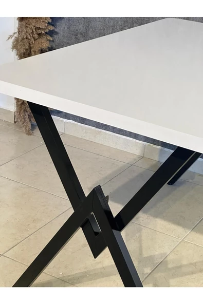 80x120 BEYAZ Mutfak Masa Takımı-yemek Masa Takımı Yükseklik 75 Cm TAPLA: DÜZ BEYAZ - 3