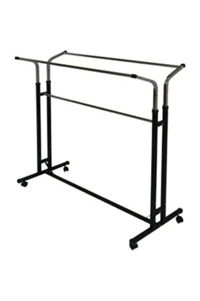 Vitrin Raf Tekerlekli Çift Taraflı Stand Askılık (eşek) Orta Stant - 2