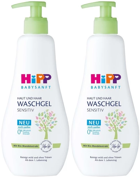 Hipp Babysanft Bebek Saç ve Vücut Banyo Jeli/Waschgel Sensıtıv 400ML (2 Li Set)