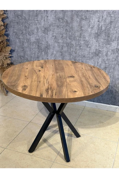 90 Cm Yuvarlak Yemek Masası Mutfak Masası 90 Cm TAPLA: CEVİZ - 7
