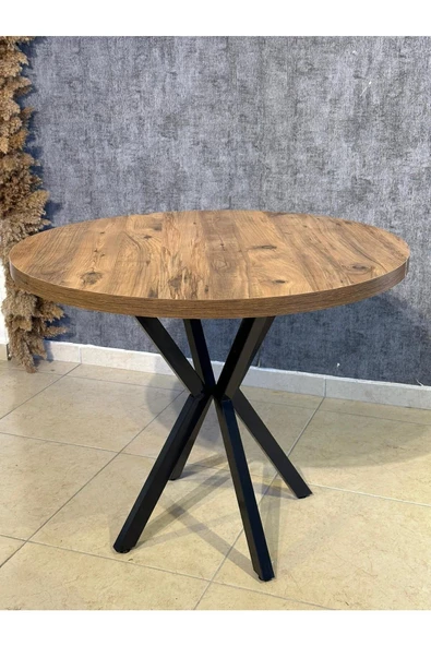 90 Cm Yuvarlak Yemek Masası Mutfak Masası 90 Cm TAPLA: CEVİZ - 6