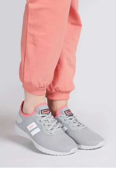 JUMP 24853 GRİ-SOMON PEMBE COMFORT CASUAL ANATOMİK SPOR AYAKKABI - 4